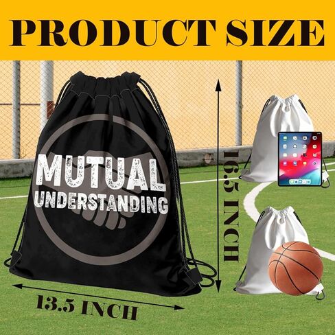 Drawstring Bag for Women Men, Motivational Quote Bag - Mutual Understanding, Lightweight Drawstring Sports Backpack, Quick-drying and Moisture-proof Bags for Gym, Sports, Travel, Daily Use 142 in Saudi Arabia