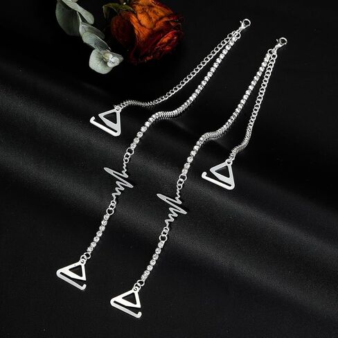 المرأة التألق حجر الراين أشرطة حمالات الصدر انفصال كريستال الكتف سلسلة فستان الزفاف الملابس الداخلية سلسلة in Kuwait