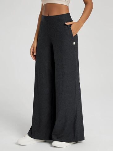 ODODOS Women's Extra Wide Leg Pants - Ultra Soft Stratum Tech Casual Relaxed Lounge Pants with Pockets - 29" Inseam in Saudi Arabia
