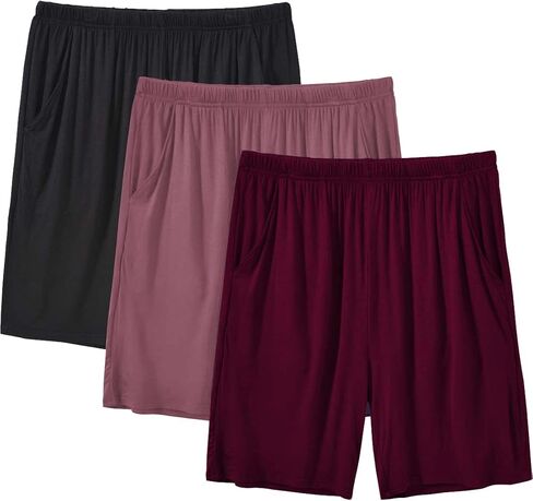 JINSHI Womens Pajama Shorts Soft Comfortable Lightweight Elastic Drawstring Modal Pajama Bottoms Lounge Shorts with Pockets in Saudi Arabia