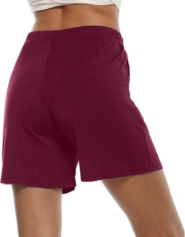 JINSHI Womens Pajama Shorts Soft Comfortable Lightweight Elastic Drawstring Modal Pajama Bottoms Lounge Shorts with Pockets in Saudi Arabia