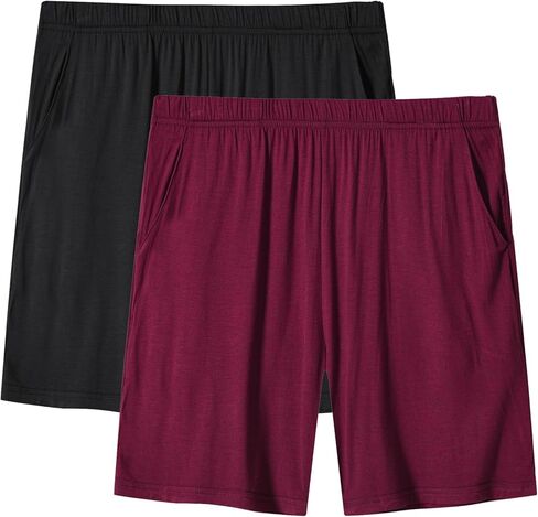 JINSHI Womens Pajama Shorts Soft Comfortable Lightweight Elastic Drawstring Modal Pajama Bottoms Lounge Shorts with Pockets in Saudi Arabia
