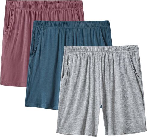 JINSHI Womens Pajama Shorts Soft Comfortable Lightweight Elastic Drawstring Modal Pajama Bottoms Lounge Shorts with Pockets in Saudi Arabia