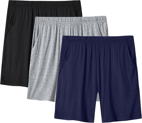 JINSHI Womens Pajama Shorts Soft Comfortable Lightweight Elastic Drawstring Modal Pajama Bottoms Lounge Shorts with Pockets in Saudi Arabia