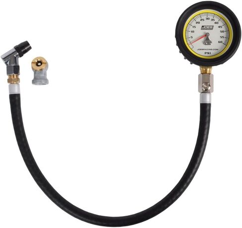 Joes Racing Products 32316 مقياس ضغط الإطارات، إطار احترافي، يتوهج في الظلام، 0-30 رطل لكل بوصة مربعة، تناظري، قطر 2-1/2 بوصة، وجه أبيض، 1 رطل. زيادات، كل واحدة، أسود in Kuwait