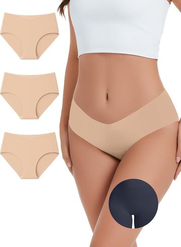 ملابس داخلية خافي عيوب أصابع الجمل للنساء، خصر على شكل V، مقاوم للأصابع، ملابس داخلية بدون خياطة، ملابس داخلية للتمرين in Kuwait