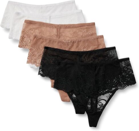 Amazon Essentials Womens Stretch Galloon Lace High Waisted Thong in Saudi Arabia