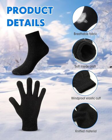 120 Pcs Homeless Care Package Supplies Bulk Winter Beanie Hat Glove Sock Set with Emergency Blanket for Survival in Saudi Arabia