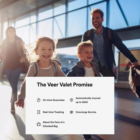 حقيبة سفر Veer Valet - حقيبة شحن متينة كبيرة جدًا للاستخدام فقط مع خدمة توصيل Veer Valet Gear - شحن العناصر الكبيرة بسهولة إلى وجهات العطلات - غير مؤهلة لفحص حقائب الطيران in Kuwait