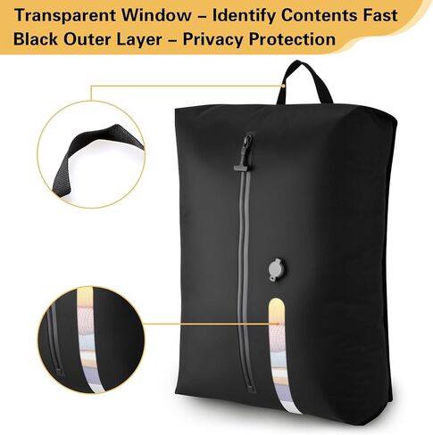 2 Pack Vacuum Seal Bags for Clothing, Travel Vacuum Bags with Pump, Reusable Compreesion Storage Bags luggage & Closet, Portable Space Save Bag, Waterproof & Durable in Saudi Arabia