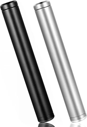 2 قطعة حاوية أنبوب معدنية، حامل أنبوب تخزين ألومنيوم محمول، صندوق تخزين سفر خفيف الوزن مقاوم للماء لجيب المحفظة أثناء السفر في الهواء الطلق، 4.5 بوصة in Kuwait