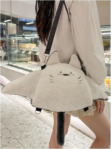 Manta Ray Plush Backpack, Stuffed Animal Backpack, Cartoon Mini backpack, Crossbody Bag in Saudi Arabia