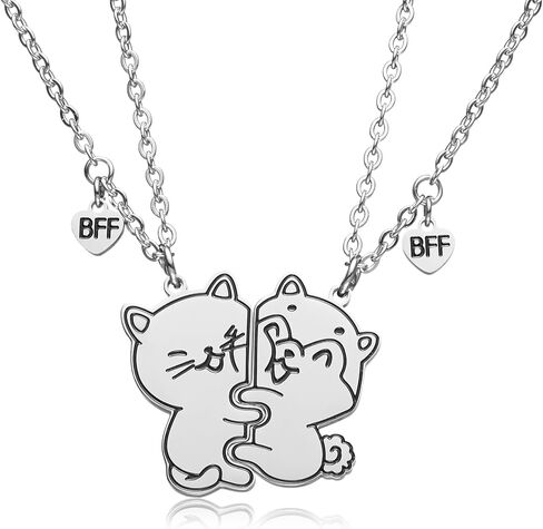 VIMIEW I Love You to The Moon and Back Pet Necklace، Bestfriends BFF2 قلادات قلادة متطابقة لأخت الابنة BFF. in Kuwait