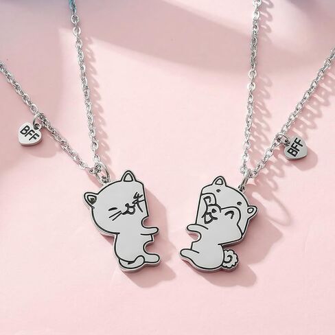 VIMIEW I Love You to The Moon and Back Pet Necklace، Bestfriends BFF2 قلادات قلادة متطابقة لأخت الابنة BFF. in Kuwait