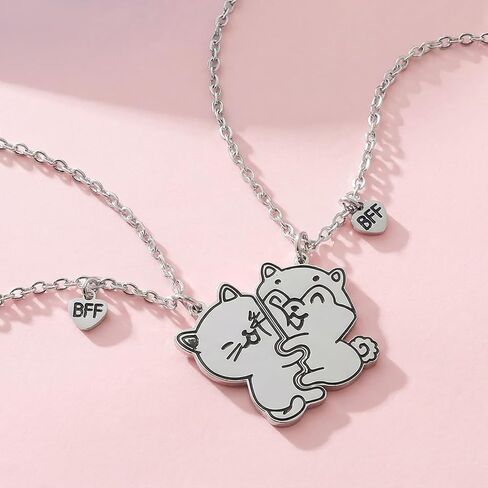 VIMIEW I Love You to The Moon and Back Pet Necklace، Bestfriends BFF2 قلادات قلادة متطابقة لأخت الابنة BFF. in Kuwait
