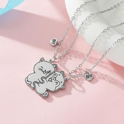 VIMIEW I Love You to The Moon and Back Pet Necklace، Bestfriends BFF2 قلادات قلادة متطابقة لأخت الابنة BFF. in Kuwait