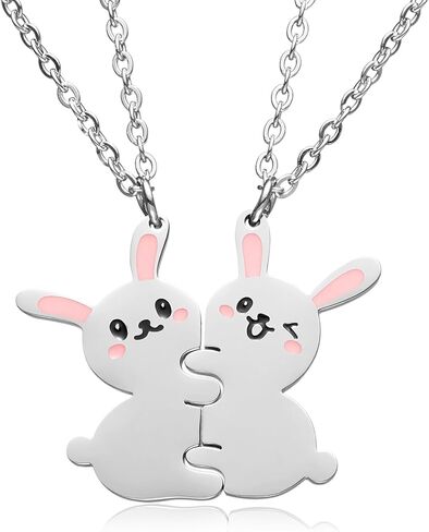 VIMIEW I Love You to The Moon and Back Pet Necklace، Bestfriends BFF2 قلادات قلادة متطابقة لأخت الابنة BFF. in Kuwait