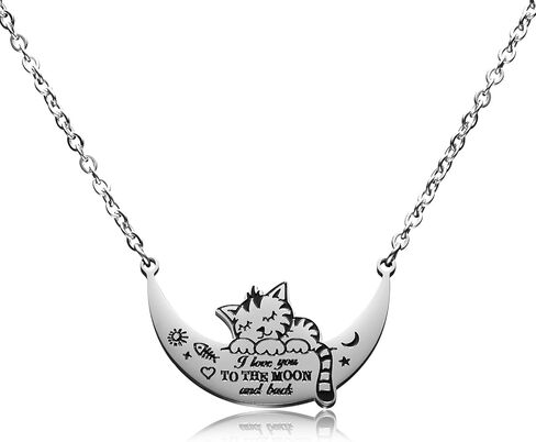 VIMIEW I Love You to The Moon and Back Pet Necklace، Bestfriends BFF2 قلادات قلادة متطابقة لأخت الابنة BFF. in Kuwait