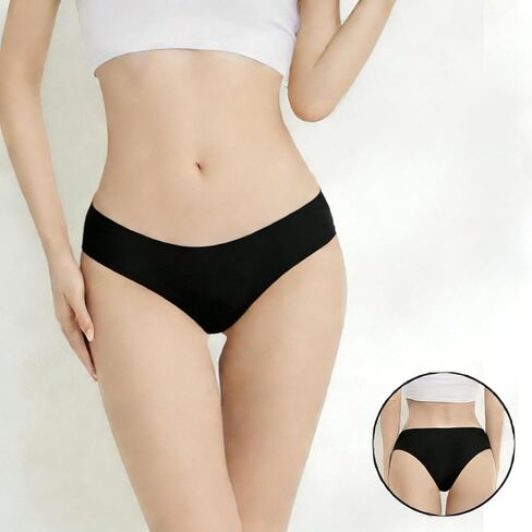 7-Pack Ice-Silk Seamless Low-Rise Women' s Panties, Soft Briefs Breathable Panties No Show Underwear in Saudi Arabia