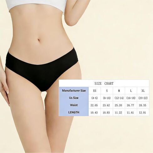 7-Pack Ice-Silk Seamless Low-Rise Women' s Panties, Soft Briefs Breathable Panties No Show Underwear in Saudi Arabia