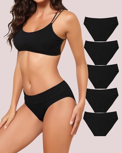 Womens Underwear Breathable Stretch Cotton Cheeky Bikini Panties for Women in Saudi Arabia