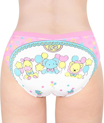 Littleforbig Women's Silky Soft Underwear Comfortable Briefs Babydoll Little Circus 'Oopsie' Potty Pants 4 Pack Panties Set in Saudi Arabia