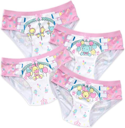 Littleforbig Women's Silky Soft Underwear Comfortable Briefs Babydoll Little Circus 'Oopsie' Potty Pants 4 Pack Panties Set in Saudi Arabia