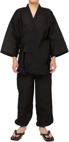 Y's factory Men’s Samue Set – 100% Cotton Shijira Weave, Traditional Japanese Summer Loungewear Pajama Outfit in Saudi Arabia