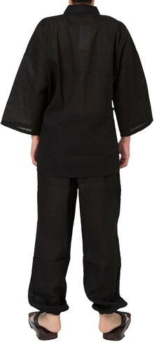 Y's factory Men’s Samue Set – 100% Cotton Shijira Weave, Traditional Japanese Summer Loungewear Pajama Outfit in Saudi Arabia