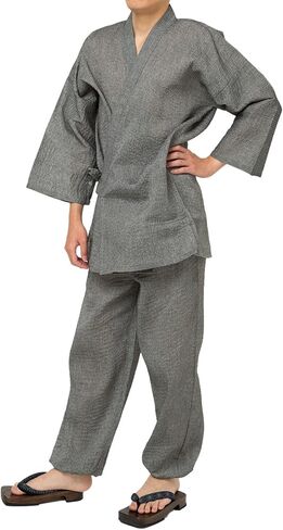 Y's factory Men’s Samue Set – 100% Cotton Shijira Weave, Traditional Japanese Summer Loungewear Pajama Outfit in Saudi Arabia