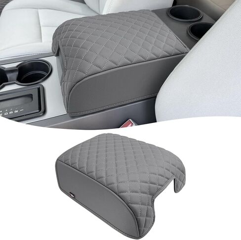 KBH Center Console Cover for Ford F150 XL XLT 2004-2014, Expedition 2007-2014, Lincoln Mark LT 2006-2008, Vinyl Leather Armrest Cushion, Floor Console, Bucket Seat, Anti-Scratch, Black in Saudi Arabia