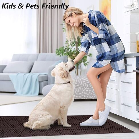 Runner Rug Non-Slip Indoor/Outdoor, 1FT x 5FT Rubber Back Carpet Mat for Hallway Stairs Kitchen Entryway Laundry Bathroom Office, Low Profile Anti-Skid Durable Floor, Gray in Saudi Arabia
