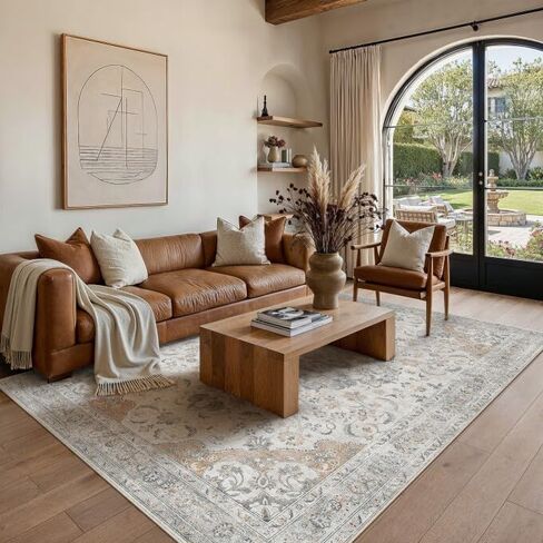 سجادة عداء بني 2 × 6 سجادة طويلة عتيقة قابلة للغسل ذات كومة منخفضة تقليدية متعثرة ذات لمسة كلاسيكية للممرات الداخلية سجادة غير قابلة للانزلاق للمطبخ والحمام وغرفة الطعام in Kuwait