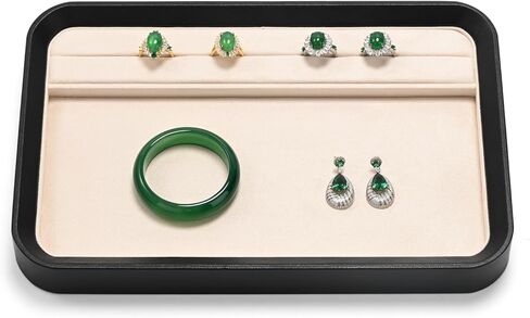 Oirlv Jewelry Display Tray for Vendors Velvet Jewelry Tray with Compartments for Rings and Necklaces(Blue) in Saudi Arabia
