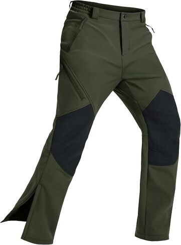 MAGCOMSEN Men's Snow Ski Waterproof Pants Winter Fleece Lined Insulated Work Outdoor Hiking Snowboard Pants 4 Pockets in Saudi Arabia