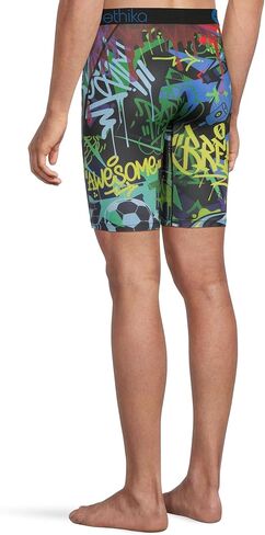 Ethika Men’s Boxer Brief, Knee Length, 4-Way Stretch Performance Underwear with Graphic Prints - Bmr Ascended in Saudi Arabia