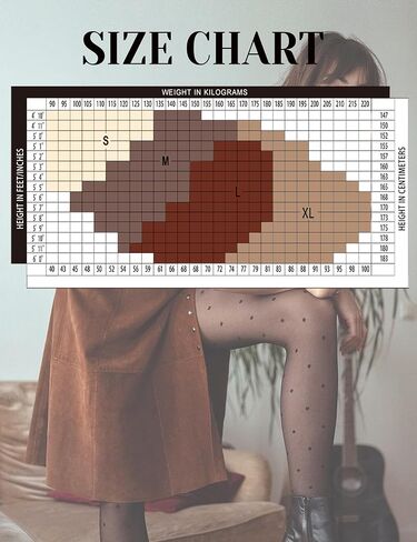 2 Pairs Black Patterned Tights for Women, Sheer Nylon Stockings with Back Seam, Polka Dots, Hearts, S-XL in Saudi Arabia
