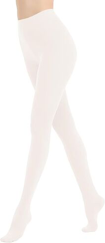 Women's 80D Opaque Tights Pantyhose, High Waist Soft Stockings, Solid Black Cute Tights (19 Colors) in Saudi Arabia
