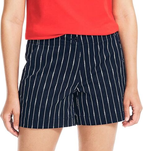 Nautica Womens Mid-Rise Cotton Shorts, Summer 5 Blue in Saudi Arabia