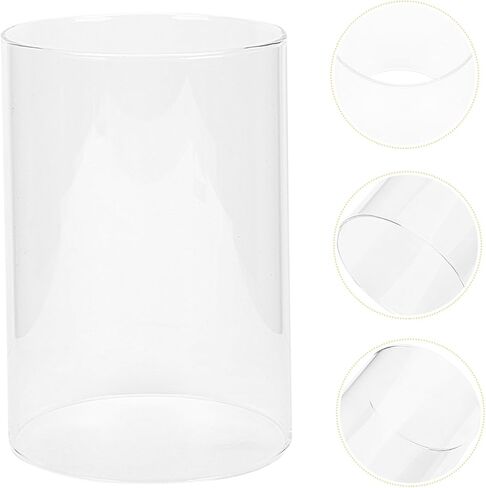 غطاء شمعة LED زجاجي بسيط من Healifty غطاء واقٍ أنيق للشموع لحفلات الزفاف وديكور المنزل لتصميم ترتيبات الزهور بنفسك in Kuwait