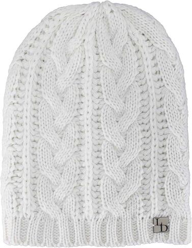 Luxury Divas Cable Knit Unisex Slouchy Beanie Cap Hat in Saudi Arabia