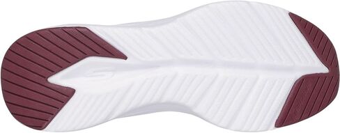 Skechers - حذاء رجالي من الفوم - مريح وسهل الارتداء، اللون أبيض/بورجوندي، المقاس: 13 M US in Kuwait