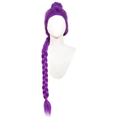 Women Rumi Costume Wig Anime Hunters Braided Hair Cosplay Props Halloween Party Outfit Accessories Merch Purple in Saudi Arabia