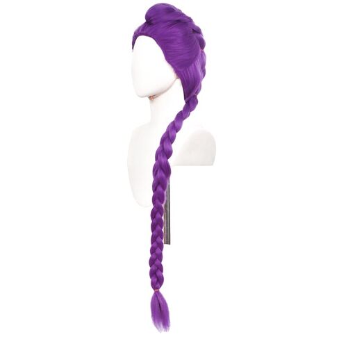 Women Rumi Costume Wig Anime Hunters Braided Hair Cosplay Props Halloween Party Outfit Accessories Merch Purple in Saudi Arabia