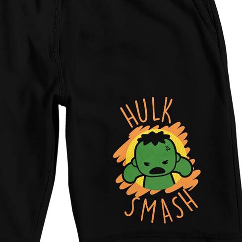 Marvel Kawaii Hulk Smash Men's Black Sleep Pajama Shorts in Saudi Arabia