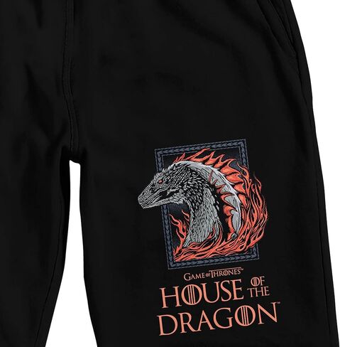 شورت بيجامة نوم أسود للرجال من House of The Dragon Dragon Frame in Saudi Arabia