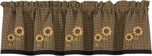 Park Designs Concord Bear Applique Valance - Black & Tan | Farmhouse Window Valance | Cabin & Lodge Decor | 60" x 14" | Country Chic Window Treatment | Cotton Lined Curtain | Rustic Home Accent in Saudi Arabia
