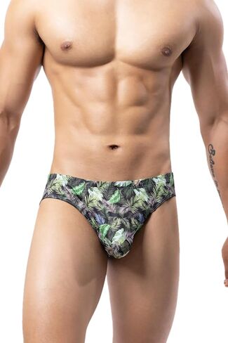 Men's Spandex Low Rise Printed Bikini Briefs Underwear in Saudi Arabia