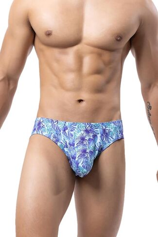 Men's Spandex Low Rise Printed Bikini Briefs Underwear in Saudi Arabia