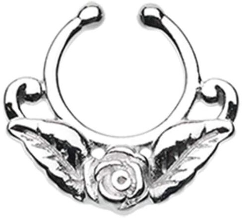 Rose Blossom Icon Fake Septum Clip-On Ring in Saudi Arabia